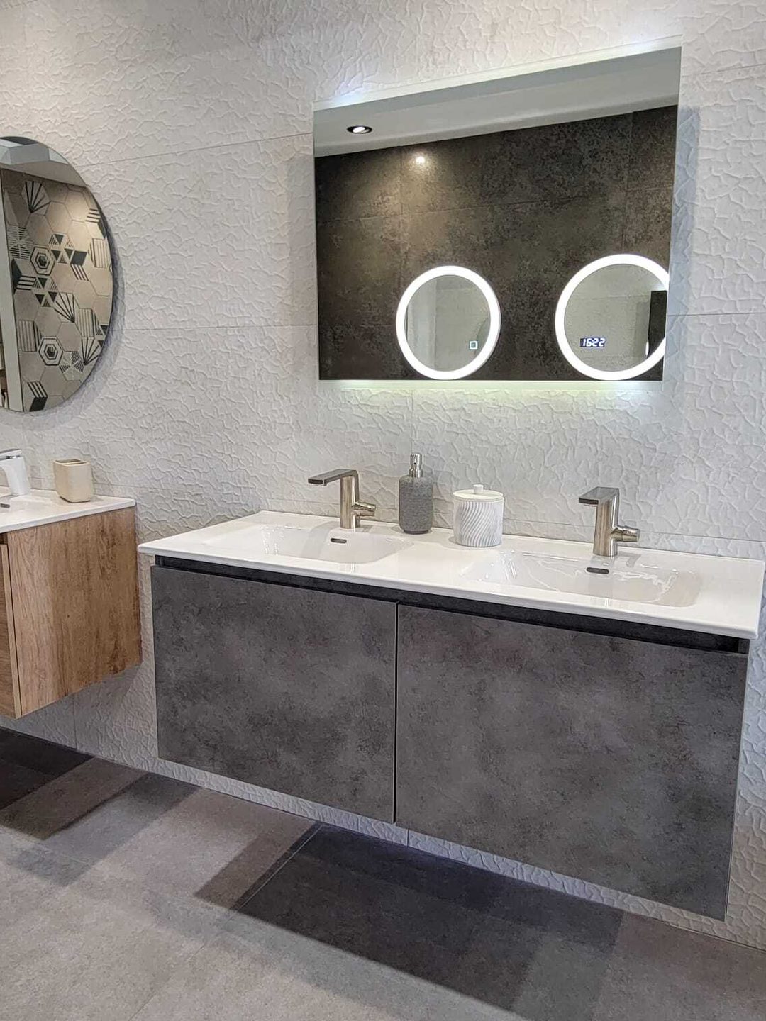 Glass walk-in shower